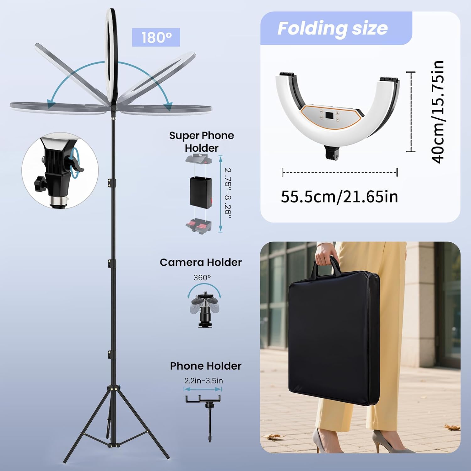 Thumbnail 6 de MACTREM 22-inch Ring Light Stand