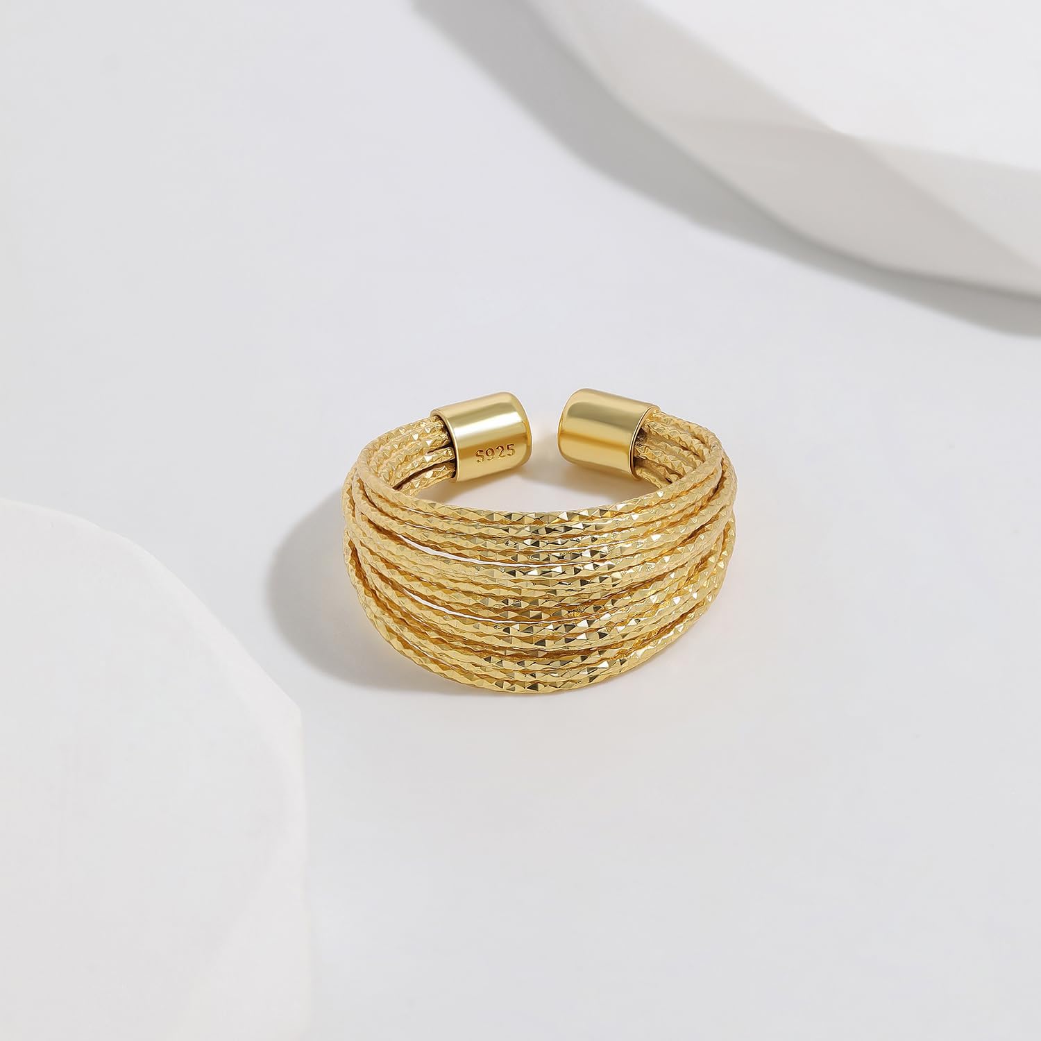 Detalle 2 de Meissa Anello Regolabile Donna – Argento 925 e opzioni Oro, regalo elegante con confezione