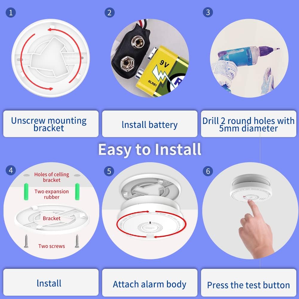 Thumbnail 1 de Photoelectric Smoke Alarm 10‑Year Battery 2‑Pack
