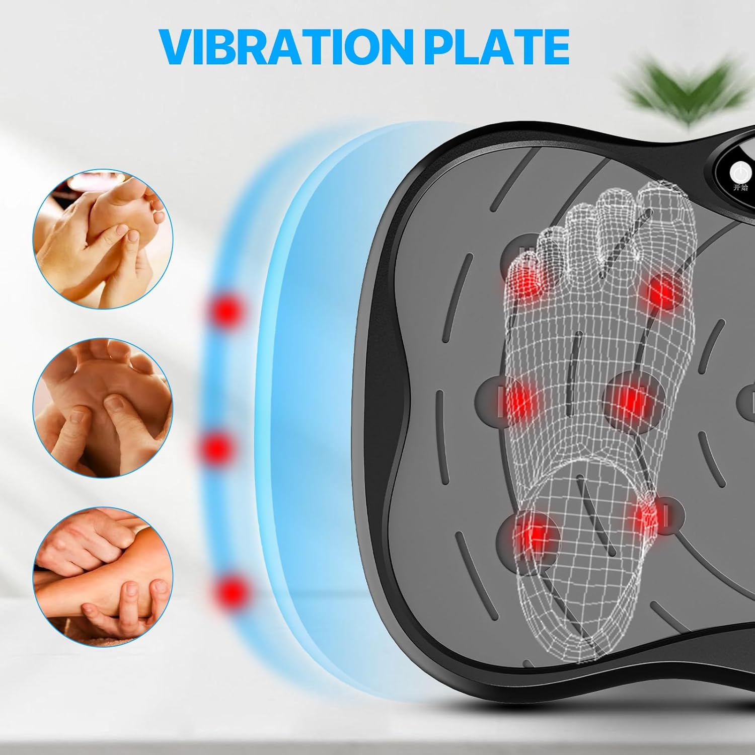 Thumbnail 1 de Mawuye Vibration Plate Exercise Machine (Whole-Body Workout Platform) for Lymphatic Drainage & Fitness