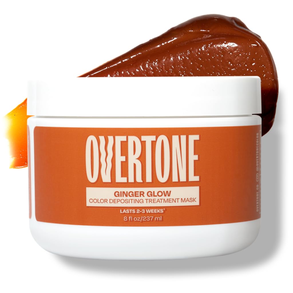Detalle de Overtone Semi Permanent Hair Color Conditioner, Ginger Glow (8 oz) – Nourishing, Damage-Free Color Depositing Mask