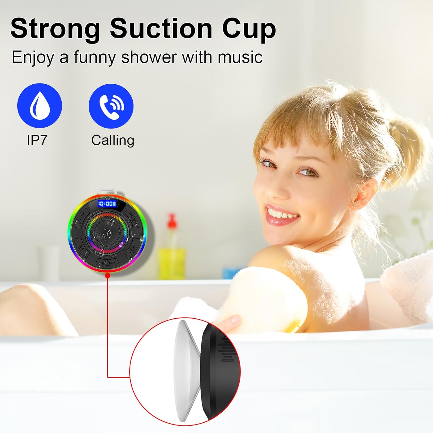 Thumbnail 2 de PRSCFUM Bluetooth Shower Speaker IPX7 10H