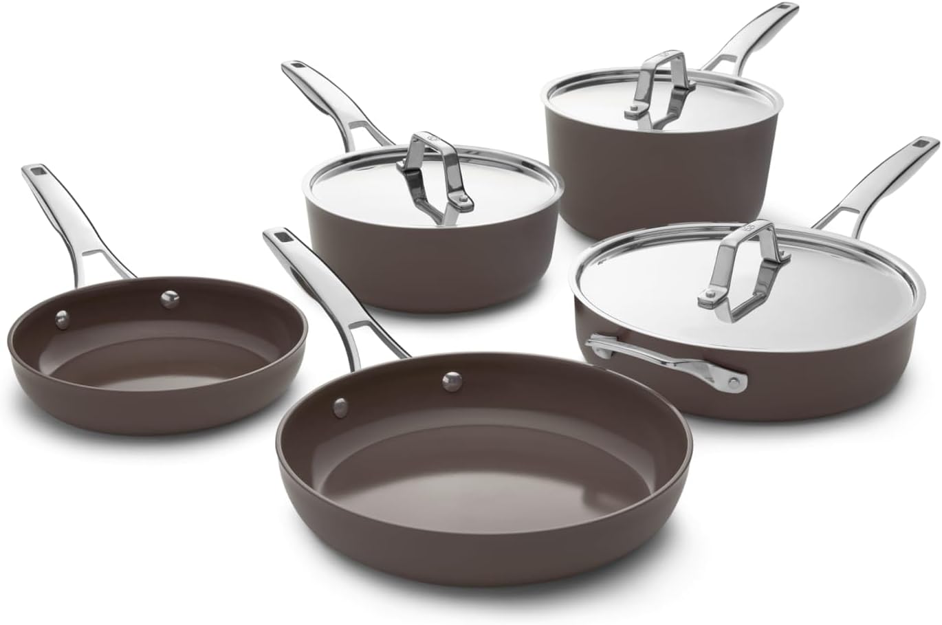 Detalle de Calphalon Ceramic Cookware Set, 8-Piece