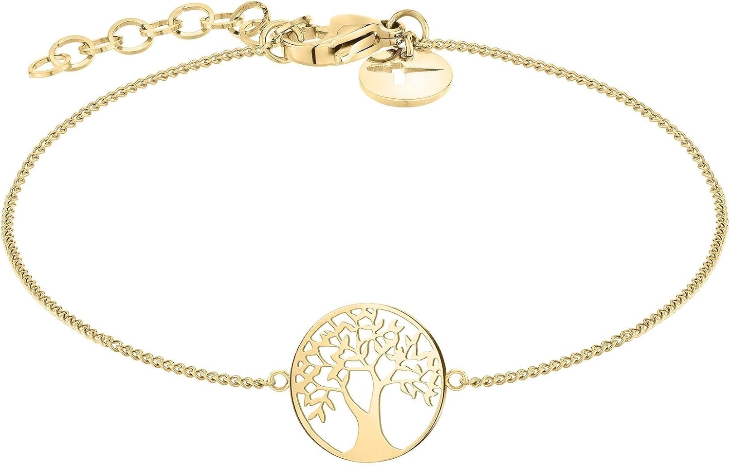 Detalle de Tamaris Arm-Schmuck Tree of Life Armband aus Edelstahl – verstellbar 17–21 cm, Geschenkverpackung