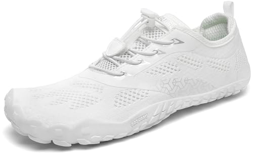 Imagen de SAGUARO Zapatillas Barefoot Minimalistas para Hombre y Mujer – Blanco Margarita, 41 EU en OfertitasTOP