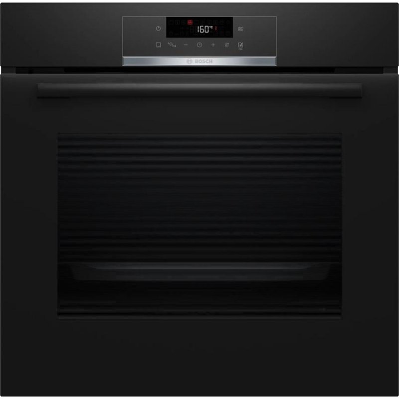 Detalle de Horno eléctrico Bosch Serie 4 HBA572EB3 (71 L) en negro: AirFry, 3D Hotair y autolimpieza pirolítica