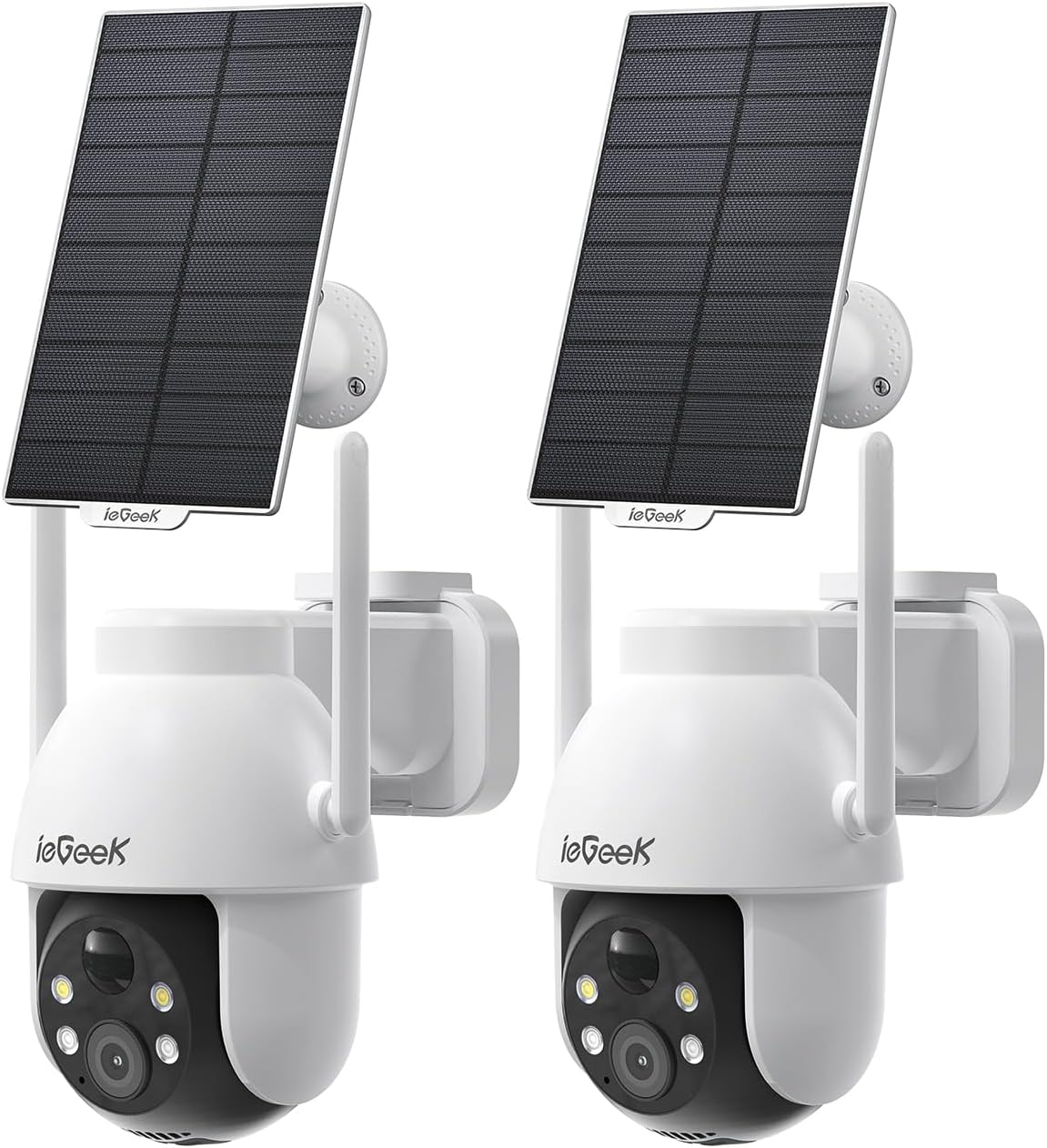 Detalle de ieGeek 2K Telecamera Wi‑Fi esterno 360° PTZ, 2 pezzi