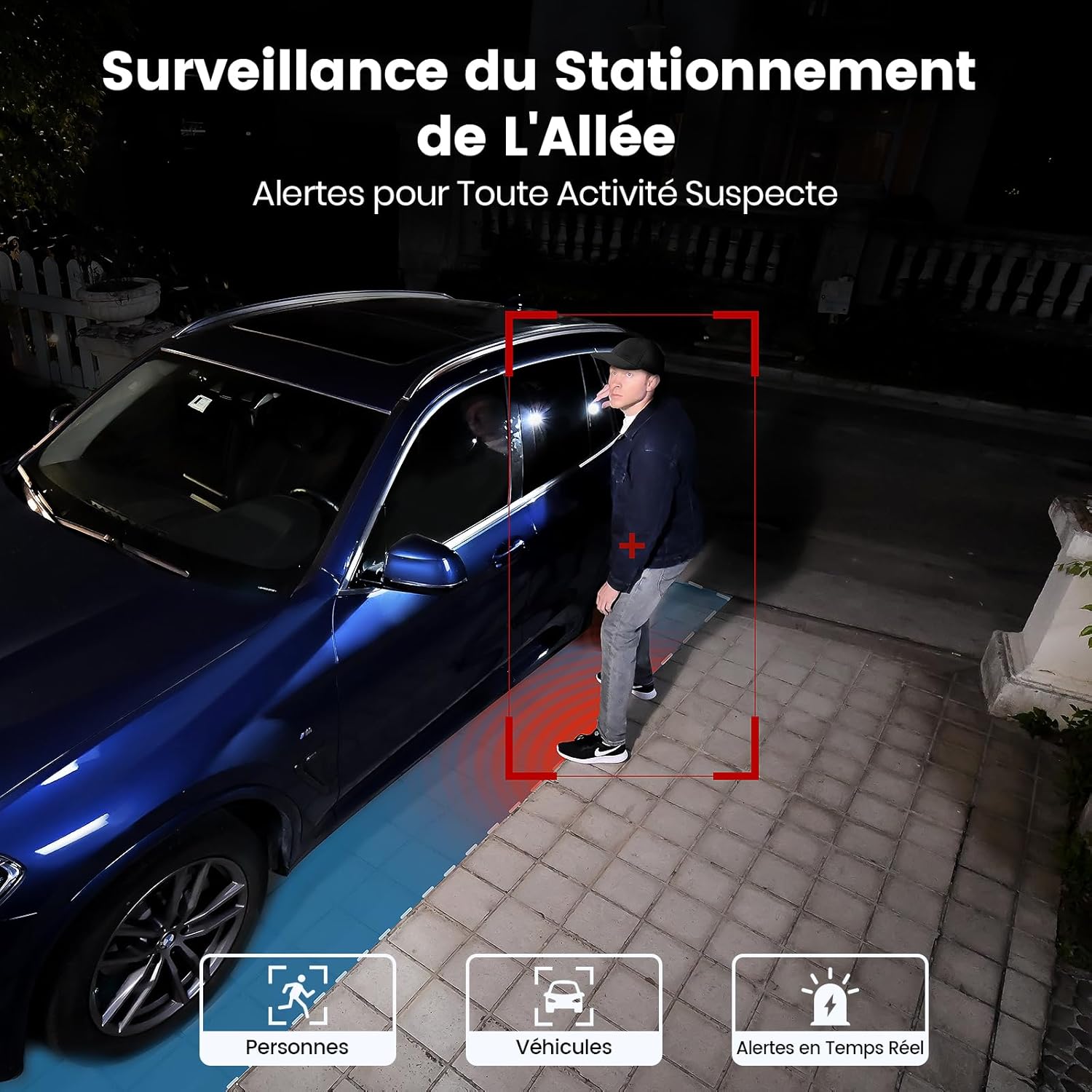 Thumbnail 6 de aosu 3K Caméra Surveillance WiFi Extérieure Sans Fil — Solaire, 360° PTZ avec Détection IA Personne/Véhicule/Animal et Vision Nocturne en Couleurs