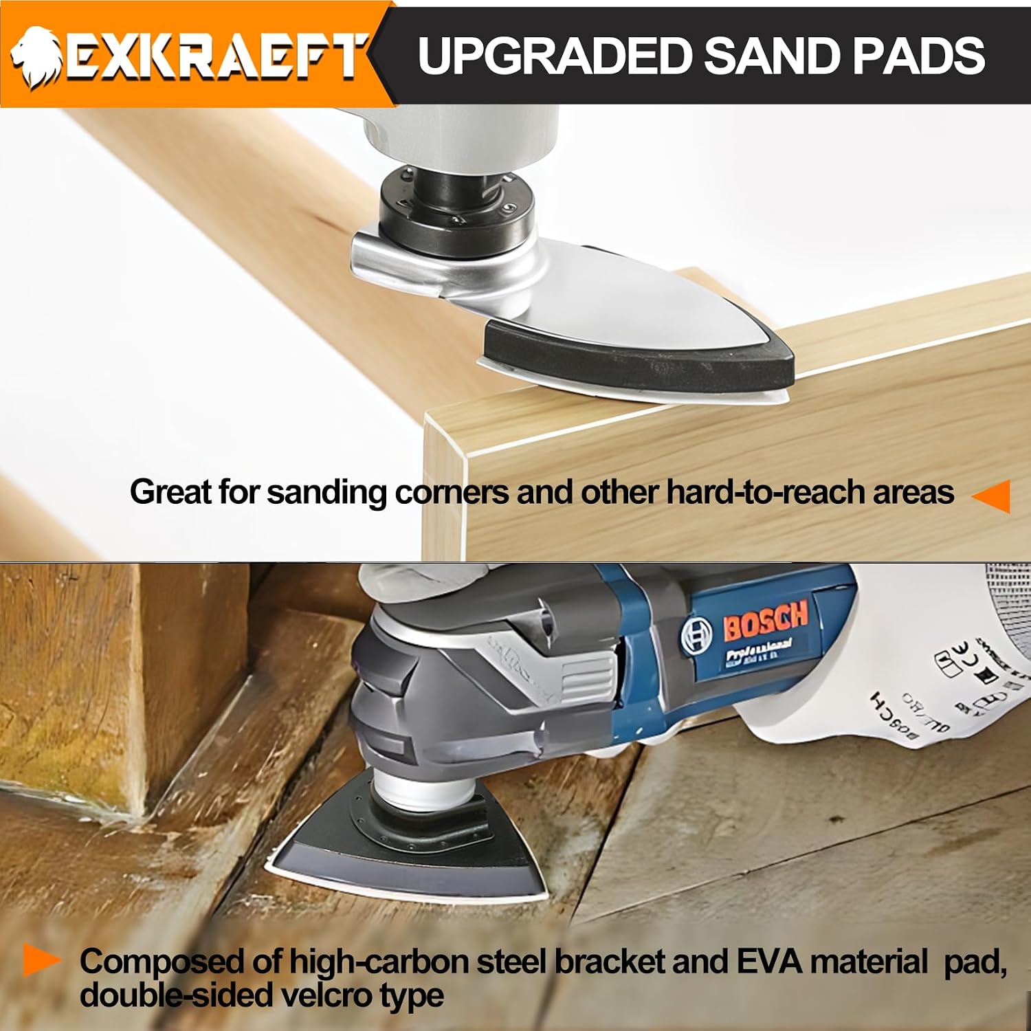 Thumbnail 2 de 204 Pcs Multi Tool Sanding Pad Kit – Quick Change, Wide Grit Range and Universal Fit