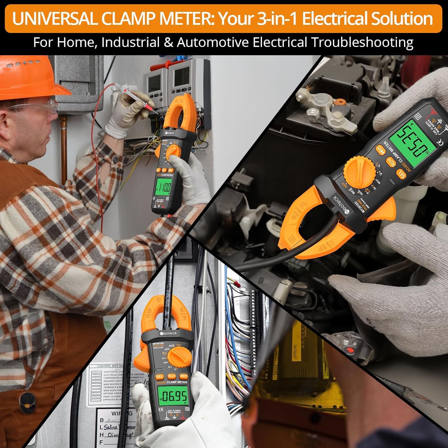 Thumbnail 5 de Neoteck TRMS 6000 Counts Clamp Meter 800A