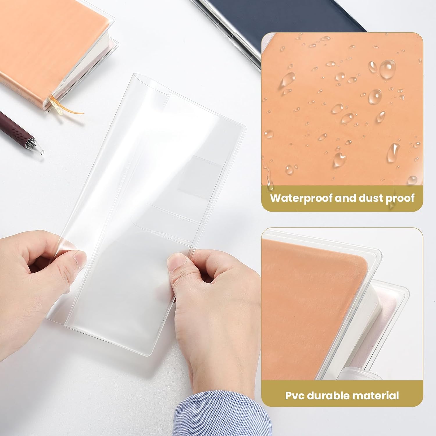 Detalle de DILVREWA Clear Cover for Hobonichi Weeks 2026 Planner, PVC with Pen Holder
