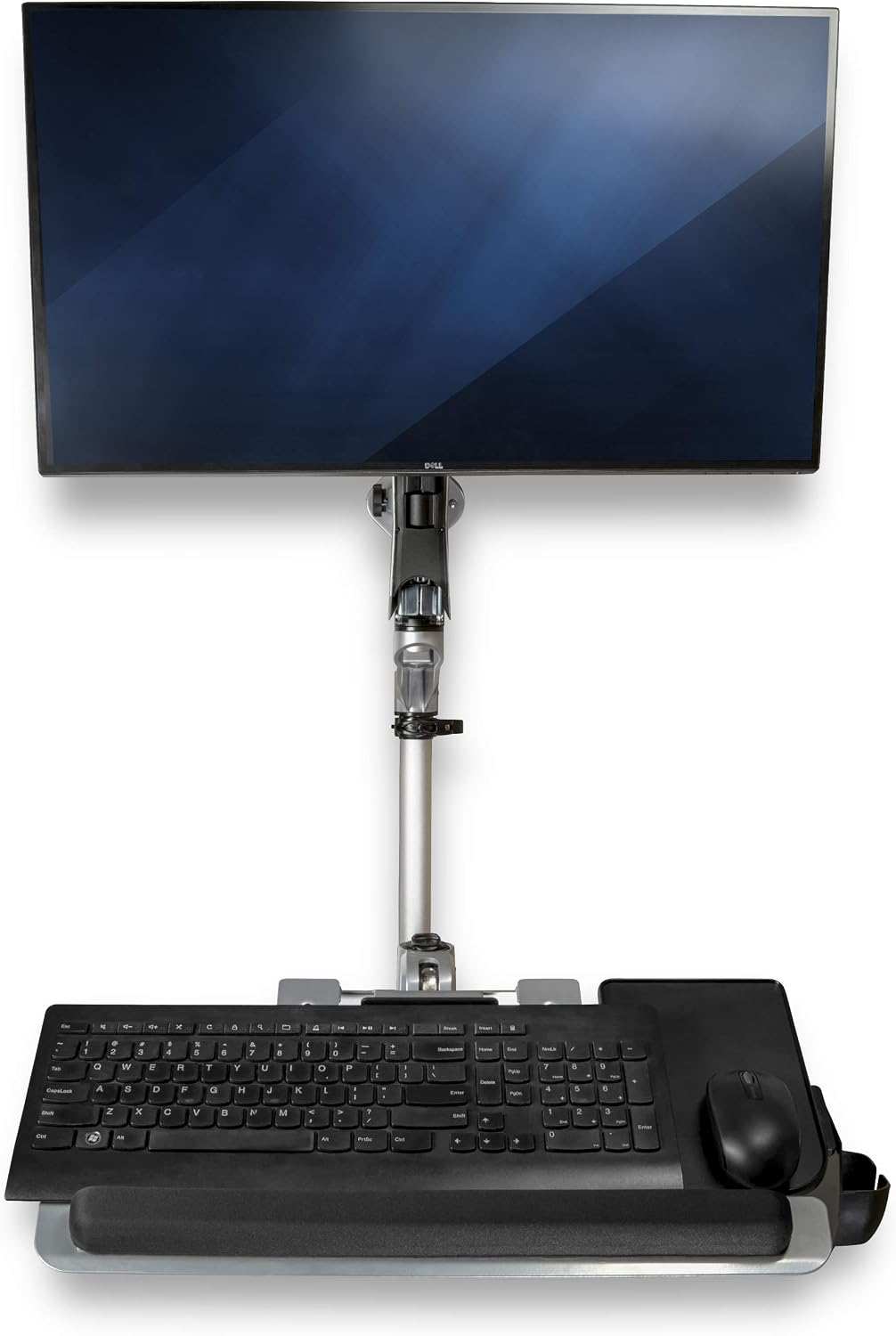 Thumbnail 4 de StarTech Wandmontage-Workstation, 34 Zoll Monitor – Sitz-/Steh-Arbeitsplatz mit beweglichem Monitorarm und Tastaturablage (WALLSTSI1)