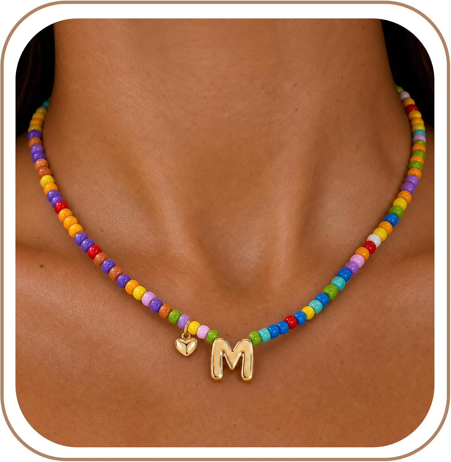 Detalle de Initial Necklace, 18K Gold-Plated