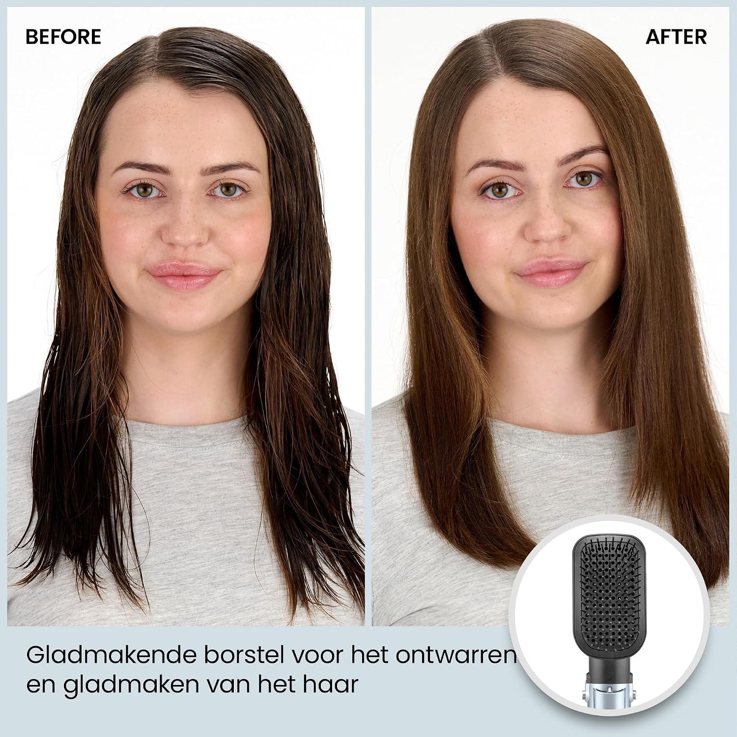 Detalle 1 de BaByliss Hydro-Fusion Smooth & Shape AS774E föhnborstel, 1000 W met 4 opzetstukken