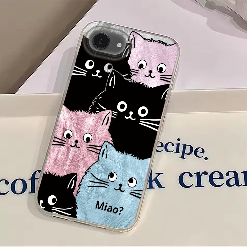 Thumbnail 6 de Tedyhulle Katzen-Muster Hülle für iPhone 7/8 / SE 2020 / SE 2022 – Dünne TPU/PC Schutzhülle, Katzendesign