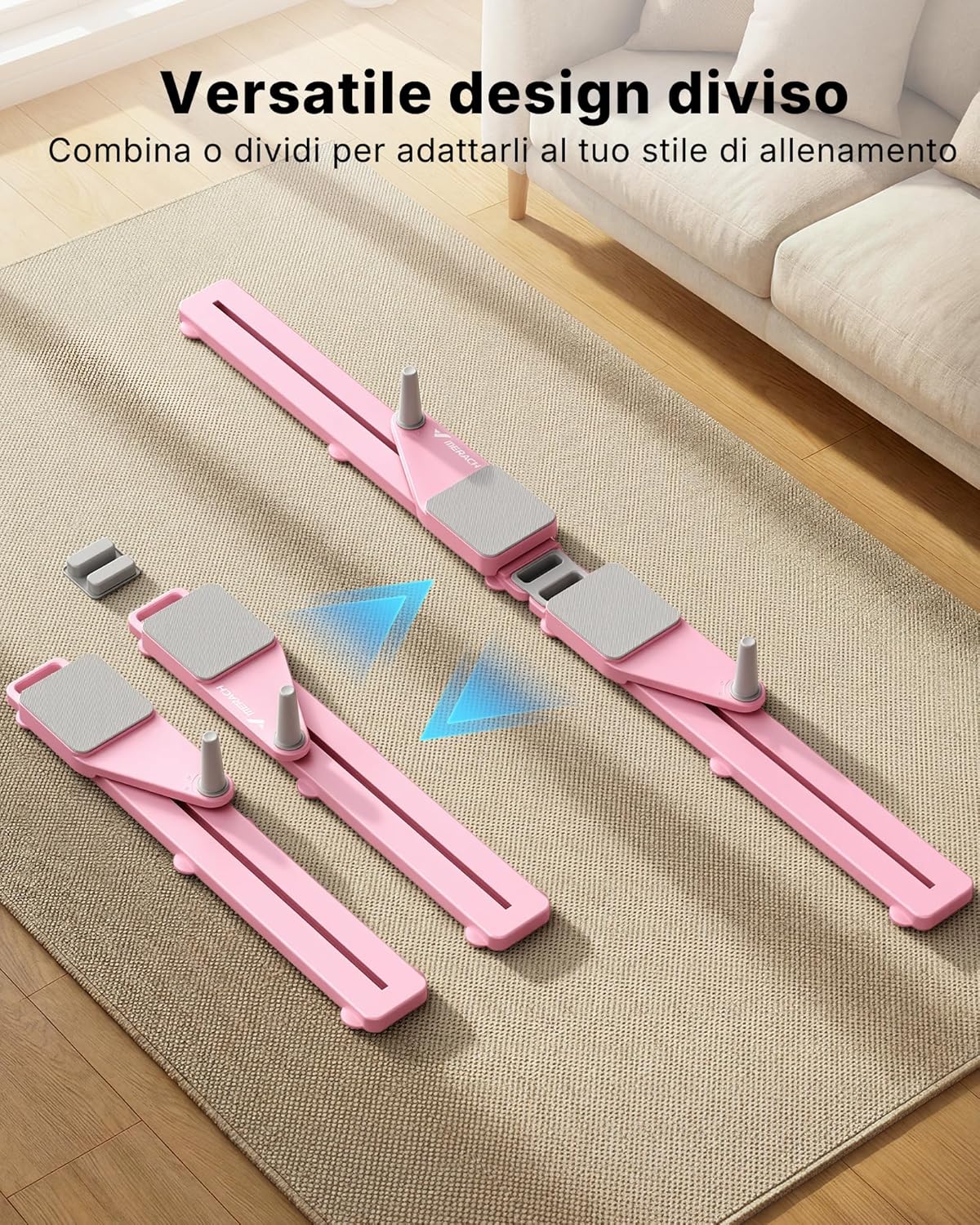 Detalle de MERACH Pilates Reformer Mini: 5 in 1 per casa, allenamento completo e compatto