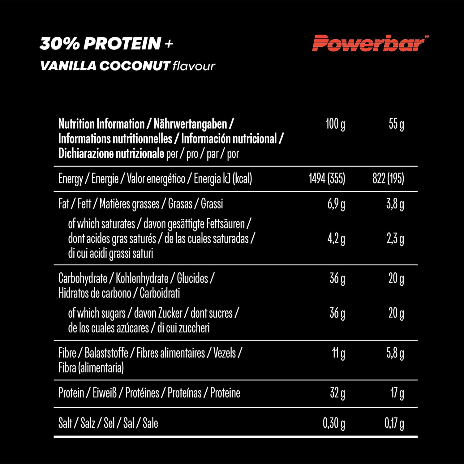 Thumbnail 4 de PowerBar Protein Plus 30% Vanilla Coconut, Pack de 15 Barras 🥥