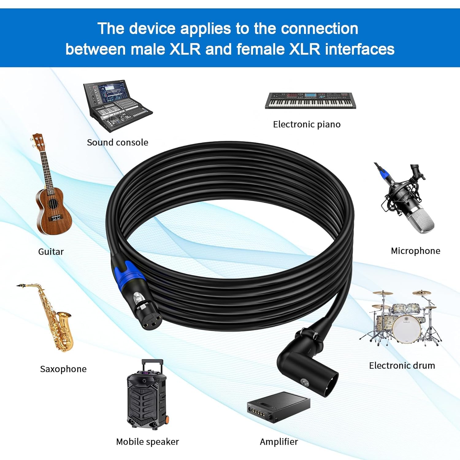 Detalle de Seefeful XLR Extension Cable 20FT