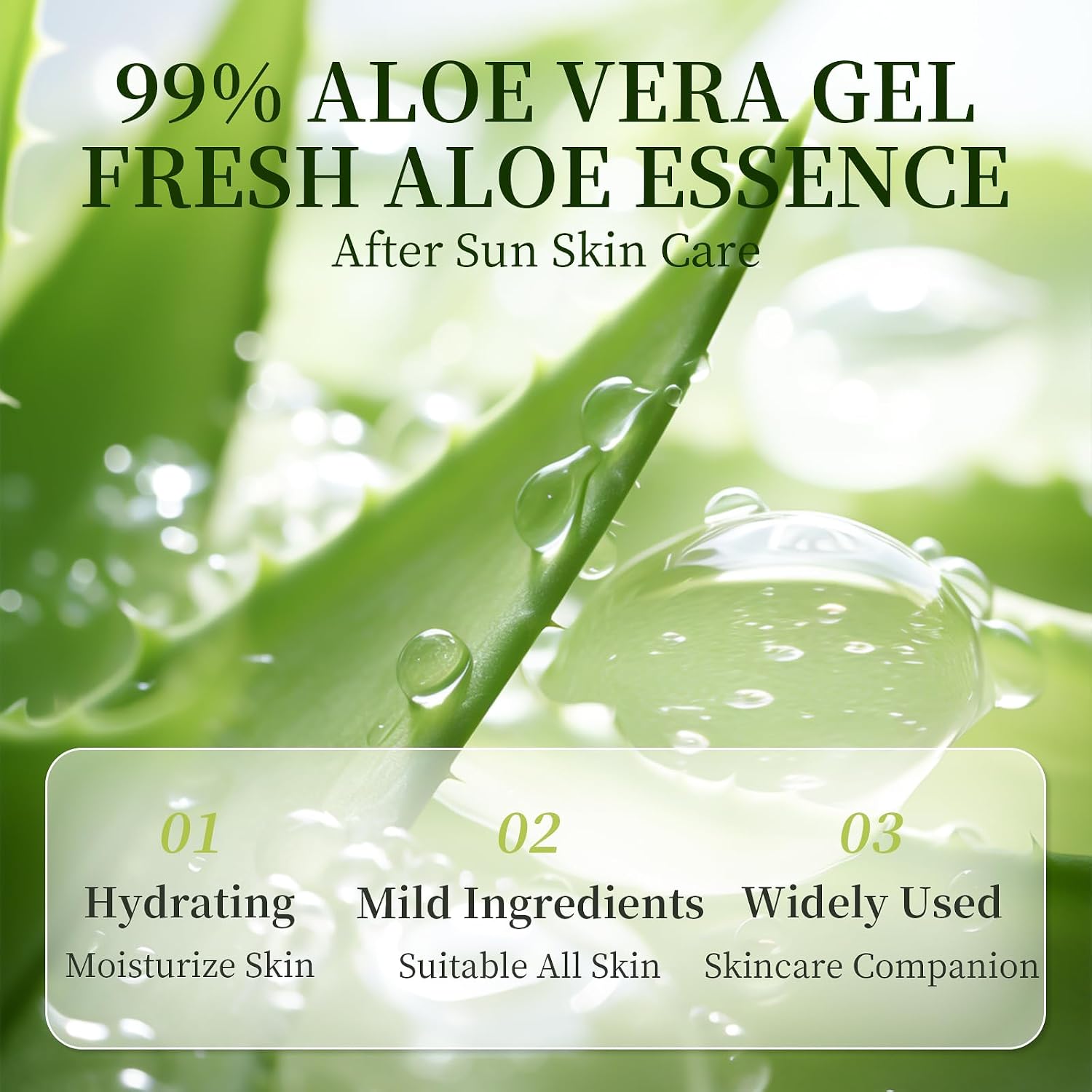 Thumbnail 3 de 200 Pack Bulk Aloe Vera Gel, 99% Pure Aloe for Face, Hair, and Skin Care