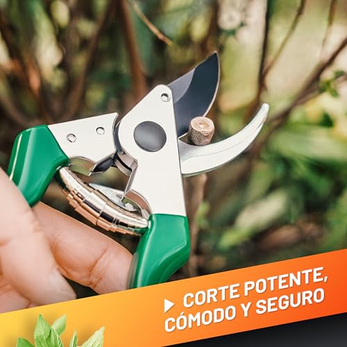 Thumbnail 2 de GRÜNTEK tijeras de podar de mano Falcon 215 mm: corte preciso y ajuste fino