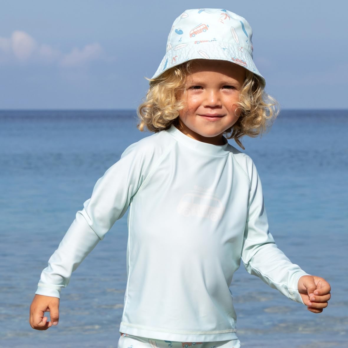 Detalle de Playshoes Zweiteiler Lang Set di Rash Guard Bambini e Ragazzi – UPF 50+ e asciugatura rapida