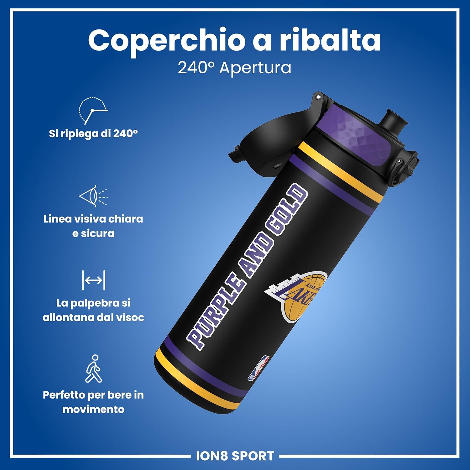 Thumbnail 3 de Ion8 NBA Borraccia 500 ml: a prova di perdite, comoda da aprire e lavabile in lavastoviglie