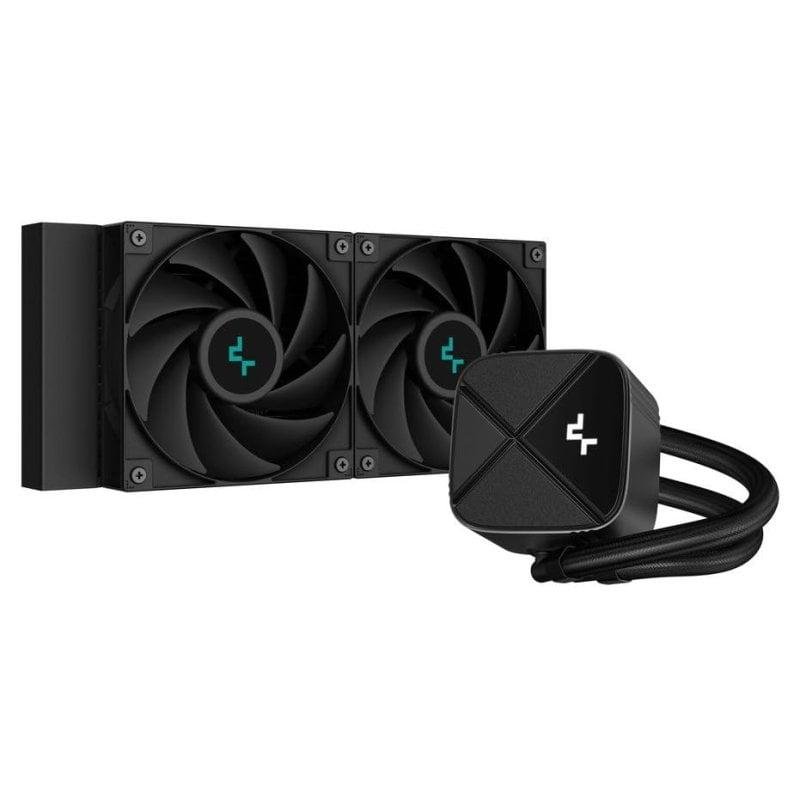 Detalle de DeepCool LS520 S Zero Dark Kit: refrigeración líquida AIO 240 mm en negro