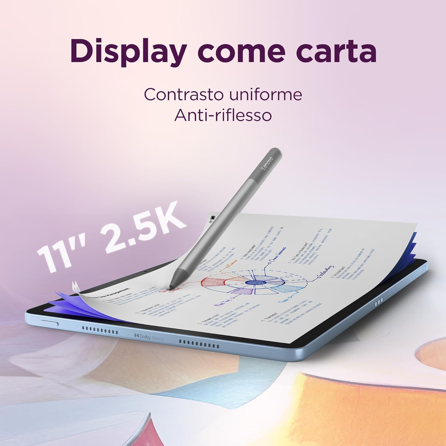 Detalle de Lenovo Idea Tab Tablet 11" 2,5K con penna inclusa – 5G, Android 15, 8GB RAM, 256GB