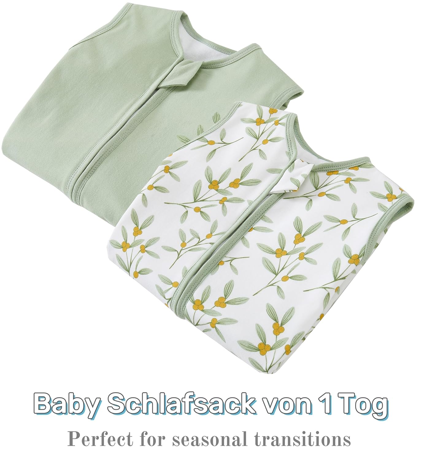 Thumbnail 1 de Chilsuessy Baby Schlafsack mit Füßen 2er Pack, 1 Tog, 100% Baumwolle – idealer Sommer-Schlafkomfort