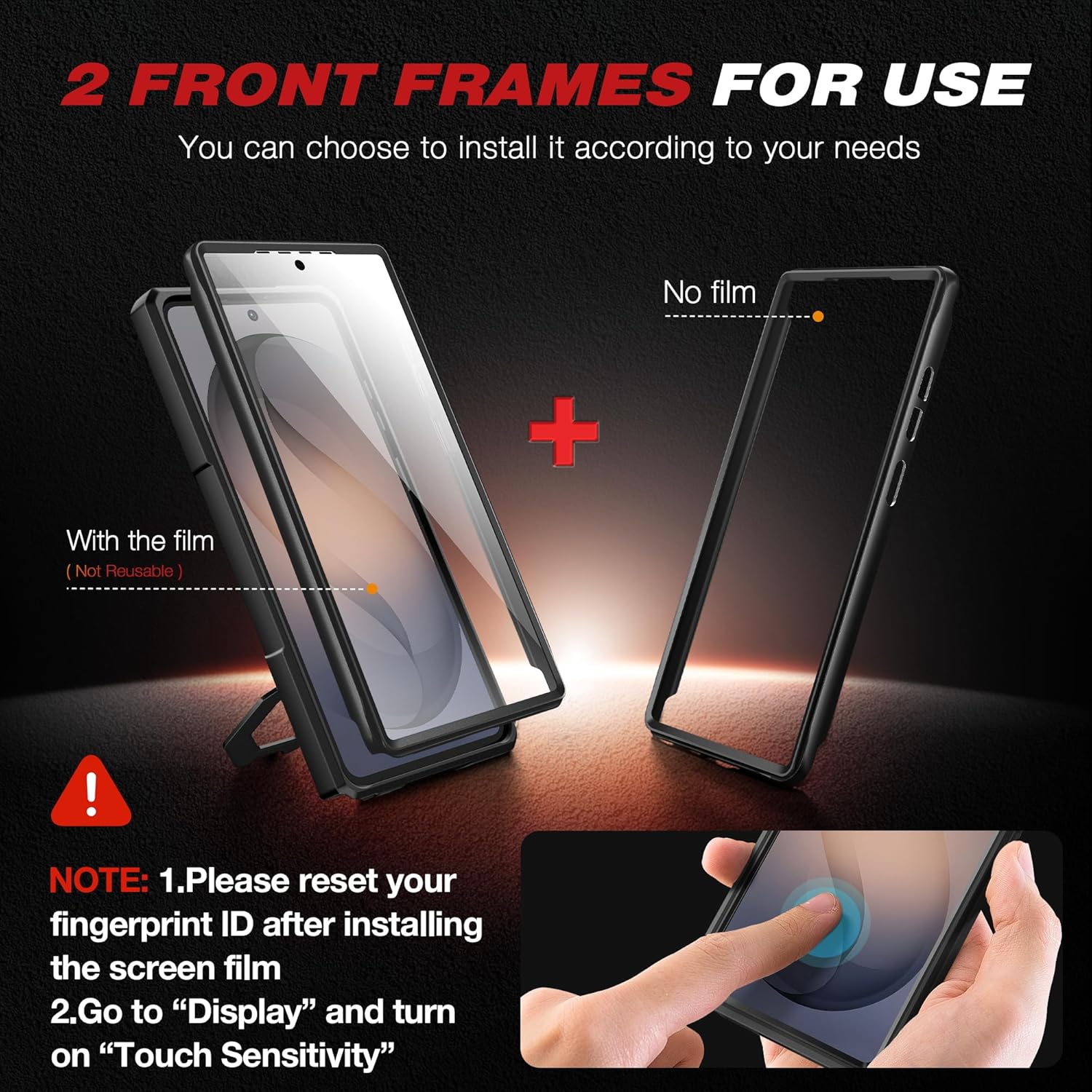 Thumbnail 4 de TONGATE Magnetic Stand Case for Samsung Galaxy S26 Ultra (MagSafe compatible) with Kickstand, Camera Cover & Belt Clip, Black