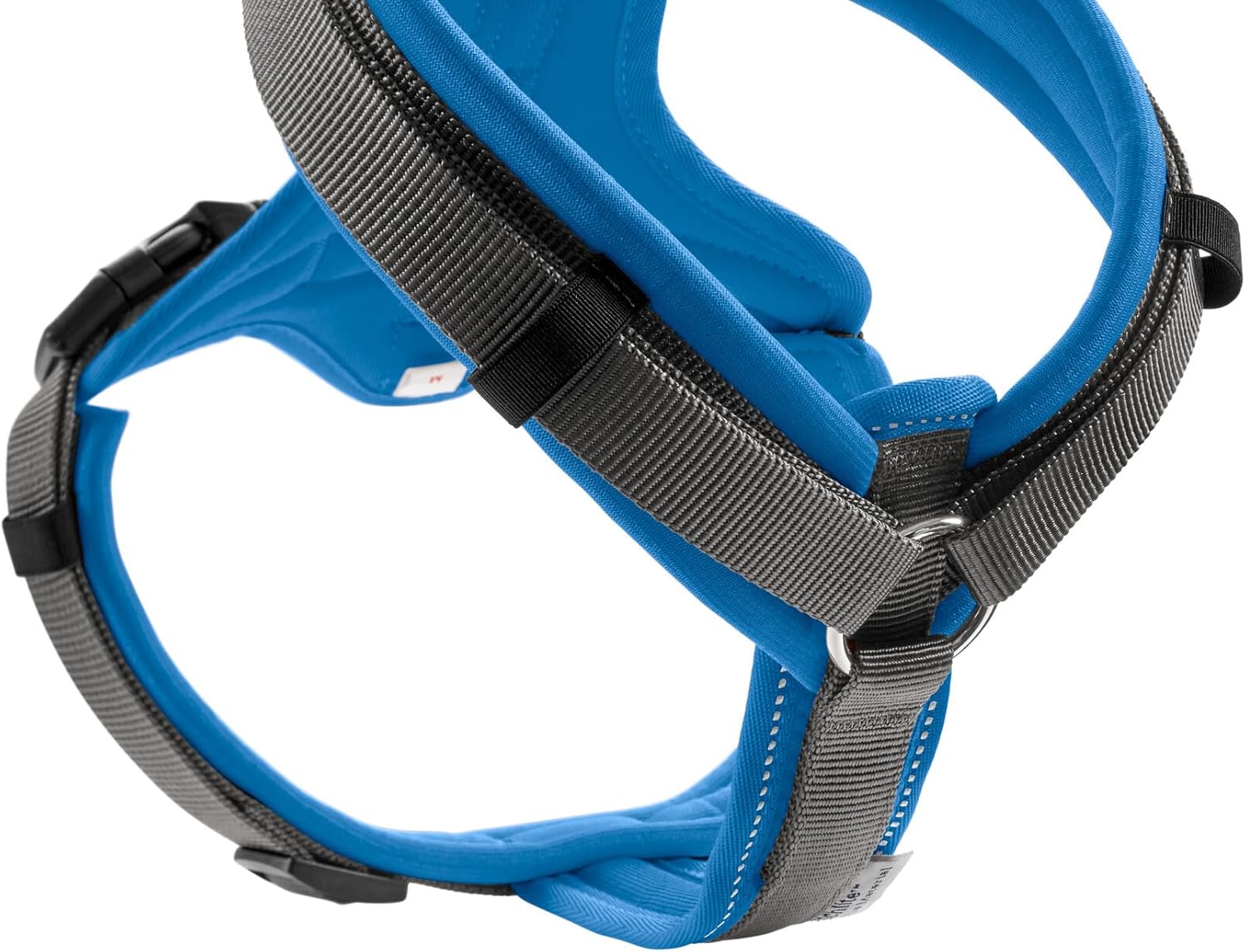Detalle de Hunter Maldon UP Hundegeschirr XS–S in Blau/Grau – reflektierend, gepolstert, 4-fach verstellbar
