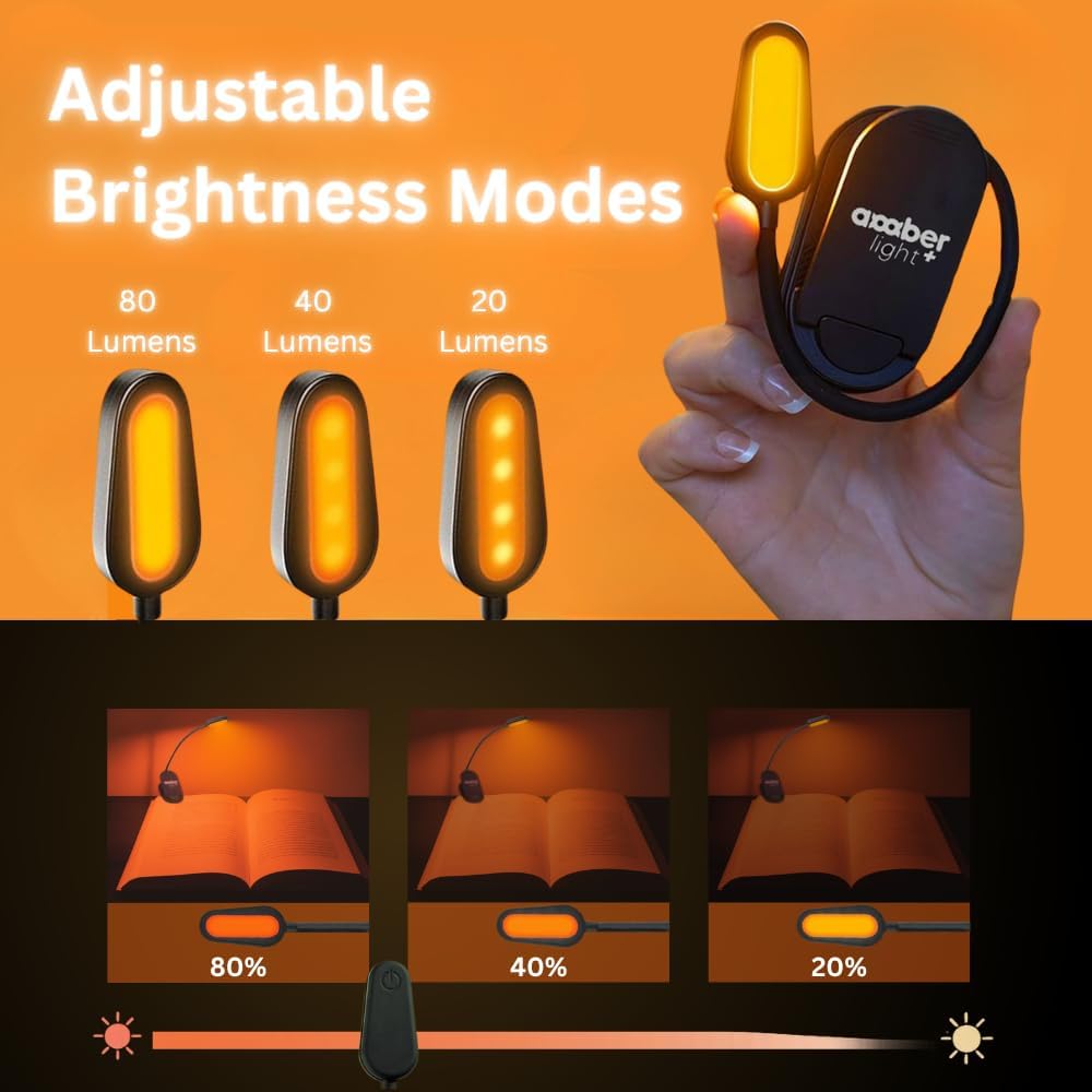 Thumbnail 2 de Amber Light Giftable Amber Book Light 1600K