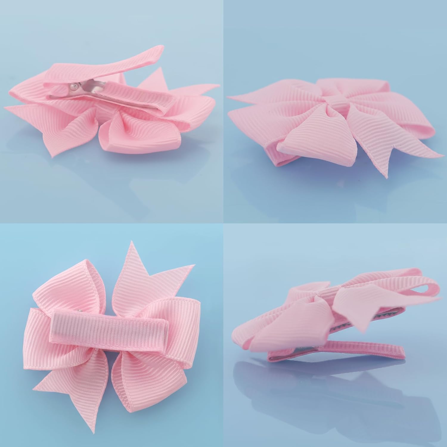Detalle de 60Pcs Baby Hair Bows Clips: 2-Inch Fully Lined Clips for Infant & Toddler Girls (30 Pairs)