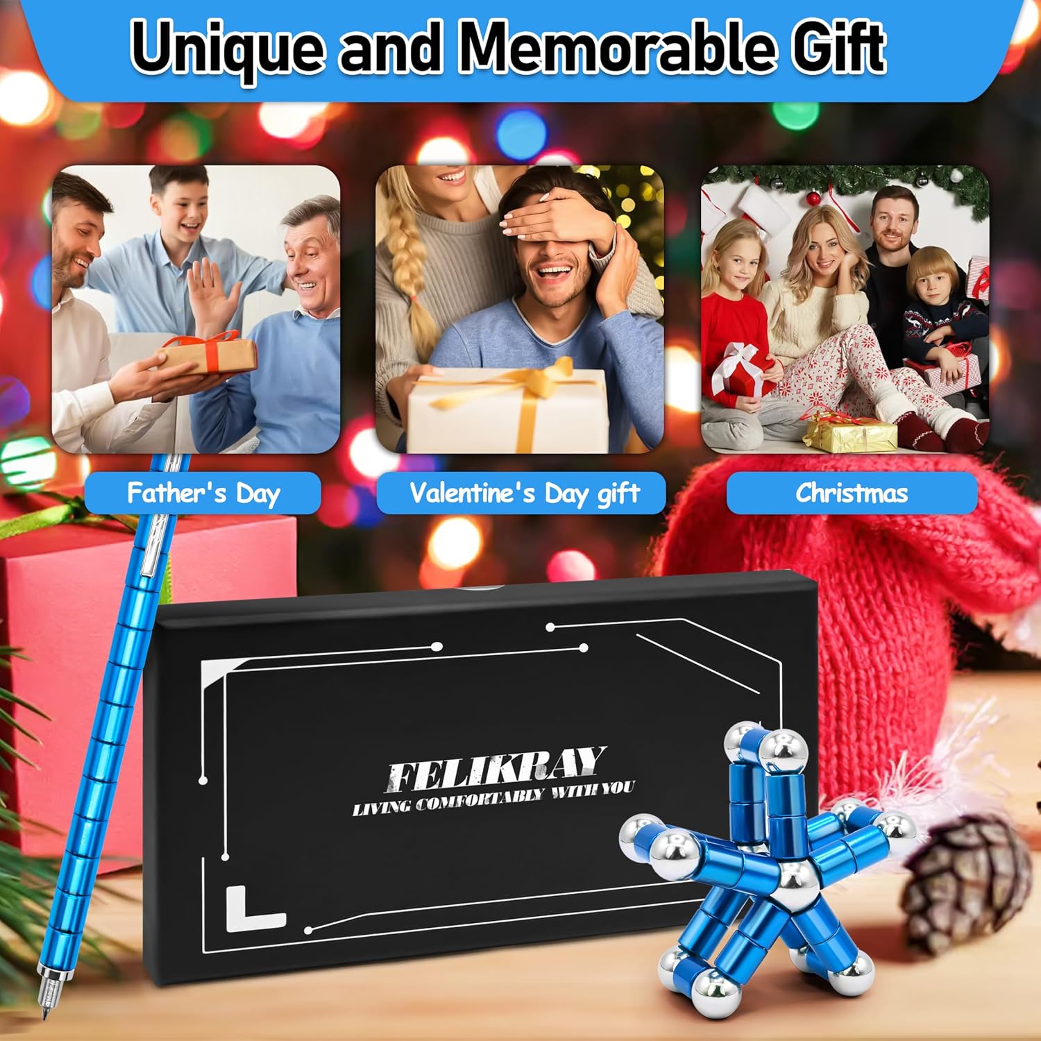 Thumbnail 2 de Felikray Magnetic Fidget Pen for Teens & Adults — Metal Deformation Fidget Toy
