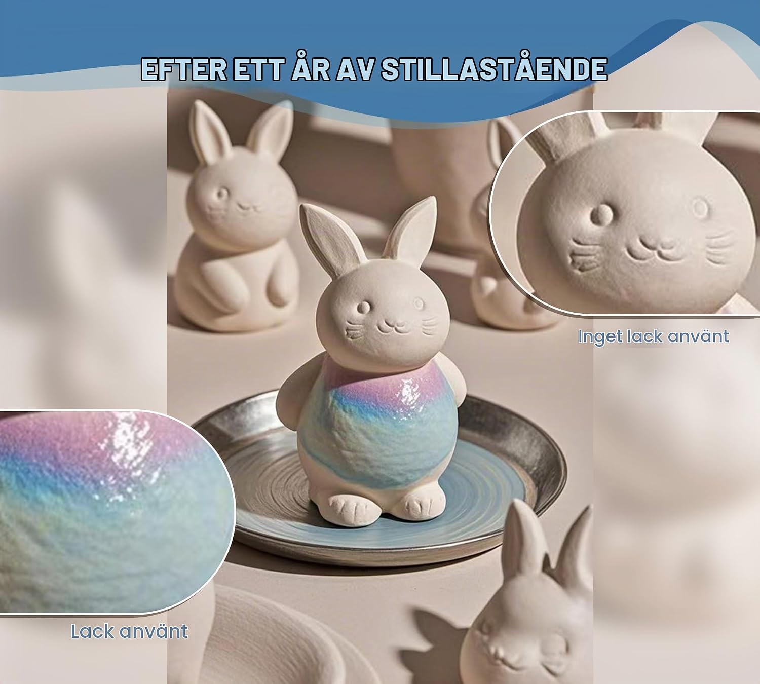 Thumbnail 3 de Fuchoi Air Dry Clay Glaze, klarlack 200 ml med högglans för lera