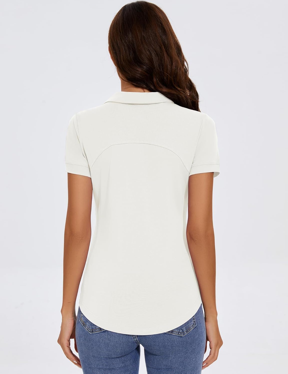 Detalle 2 de IECCP Women's Golf Polo Shirt: Short Sleeve Cotton with Moisture-Wicking Performance