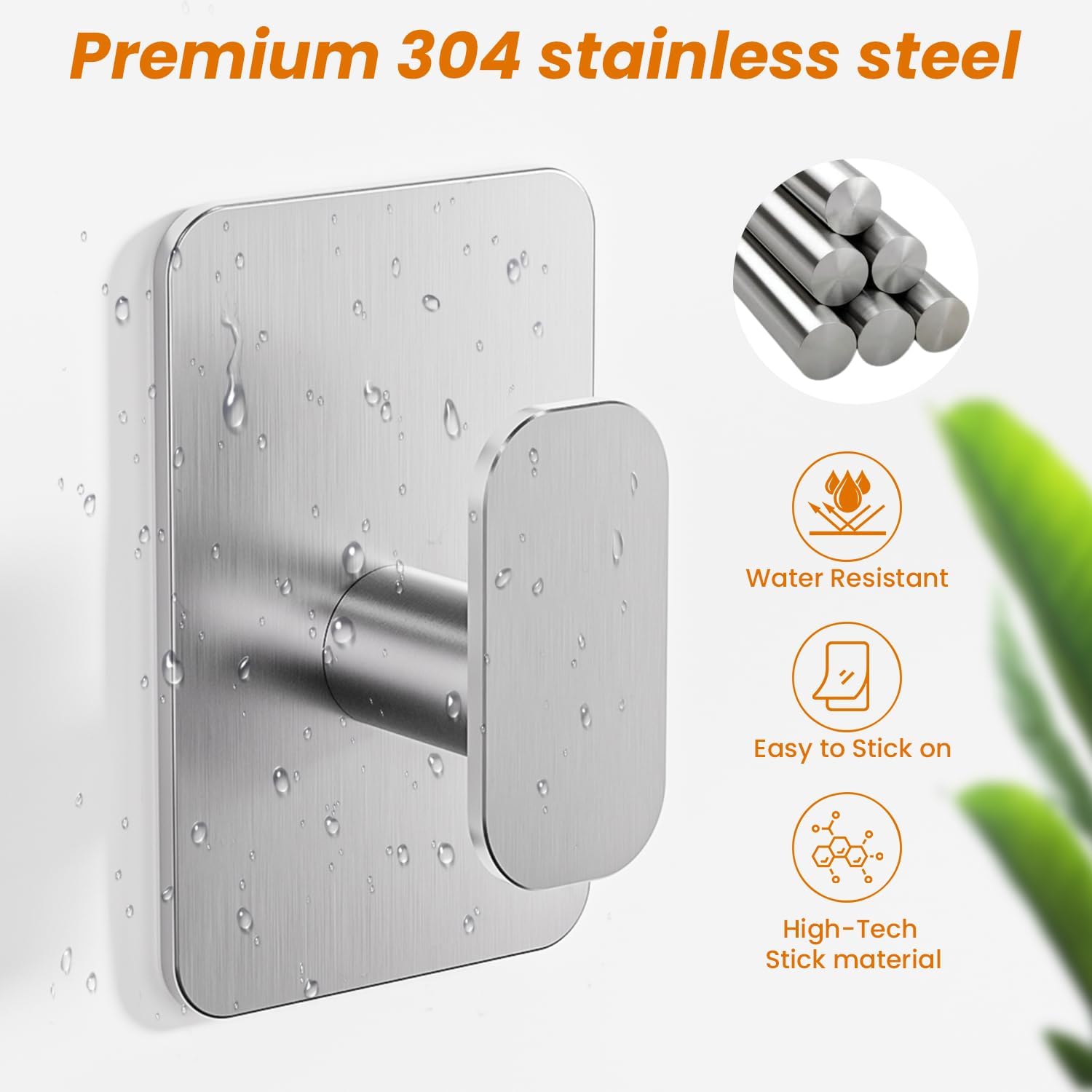 Thumbnail 4 de Aikzik 4 Pack Large Self Adhesive Hooks 12kg