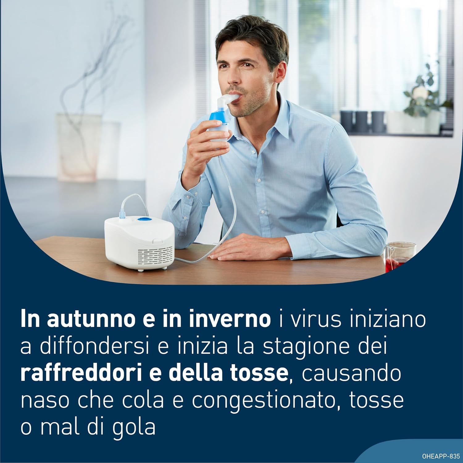 Detalle 2 de OMRON X102 Total macchina aerosol per adulti e bambini con doccia nasale