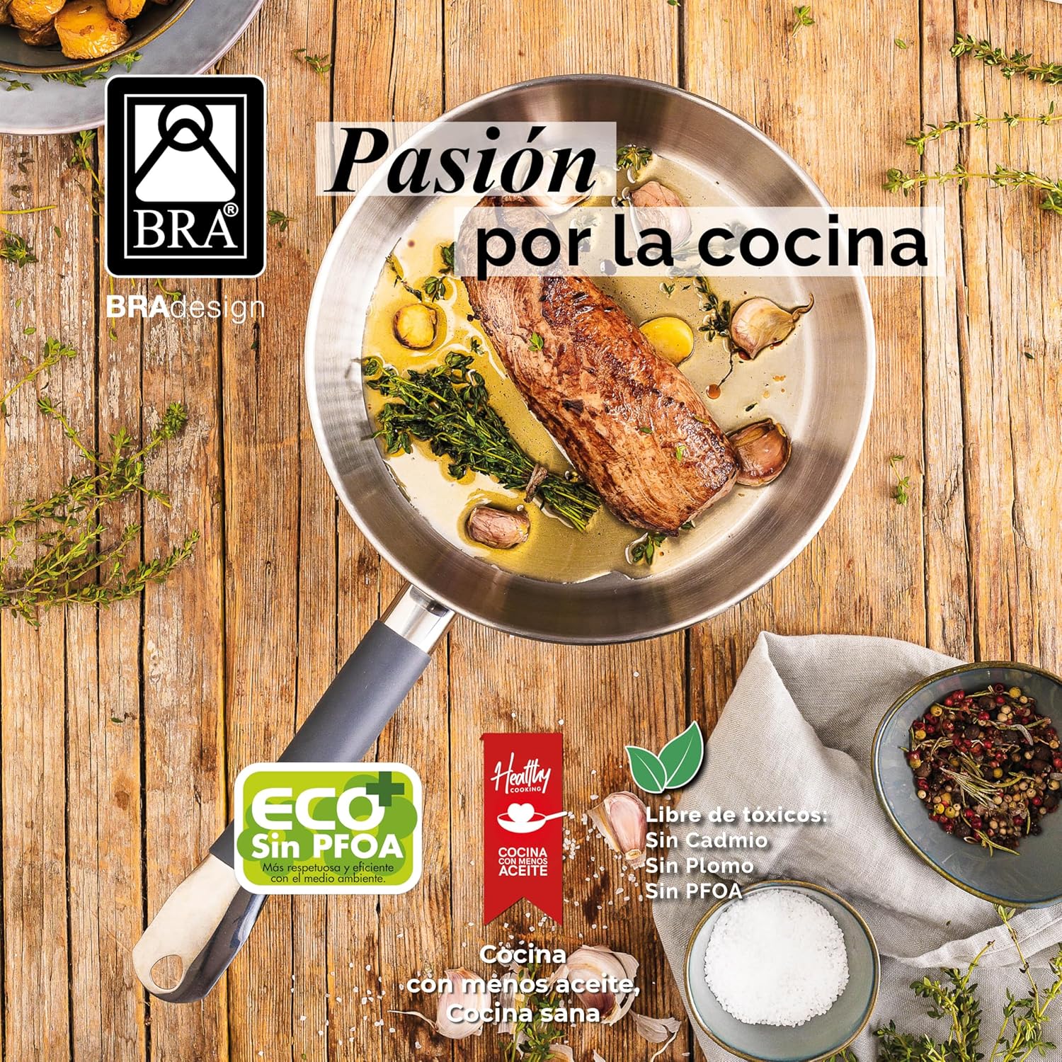 Thumbnail 4 de BRA Master Set de Sartenes Acero Inoxidable, Inducción