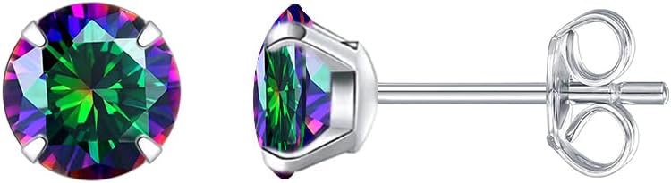 Thumbnail 6 de Limerence Titan Ohrstecker – G23 Titan, hypoallergen, 5 mm Zirkonia, 0,8 mm Stift, 20G – zeitloses Piercing für Damen & Herren