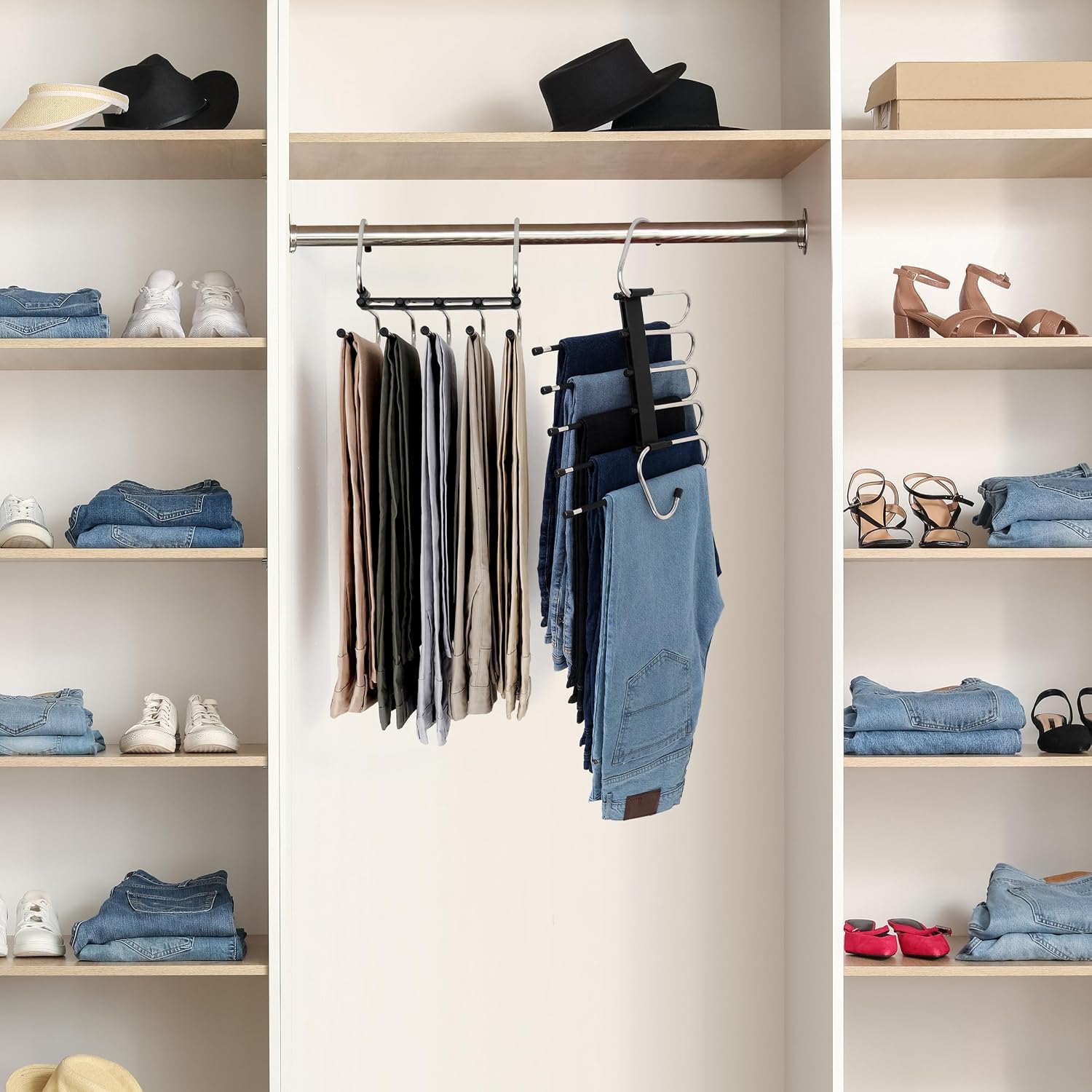 Detalle de Utopia Home Pants Hangers, 5-Tier