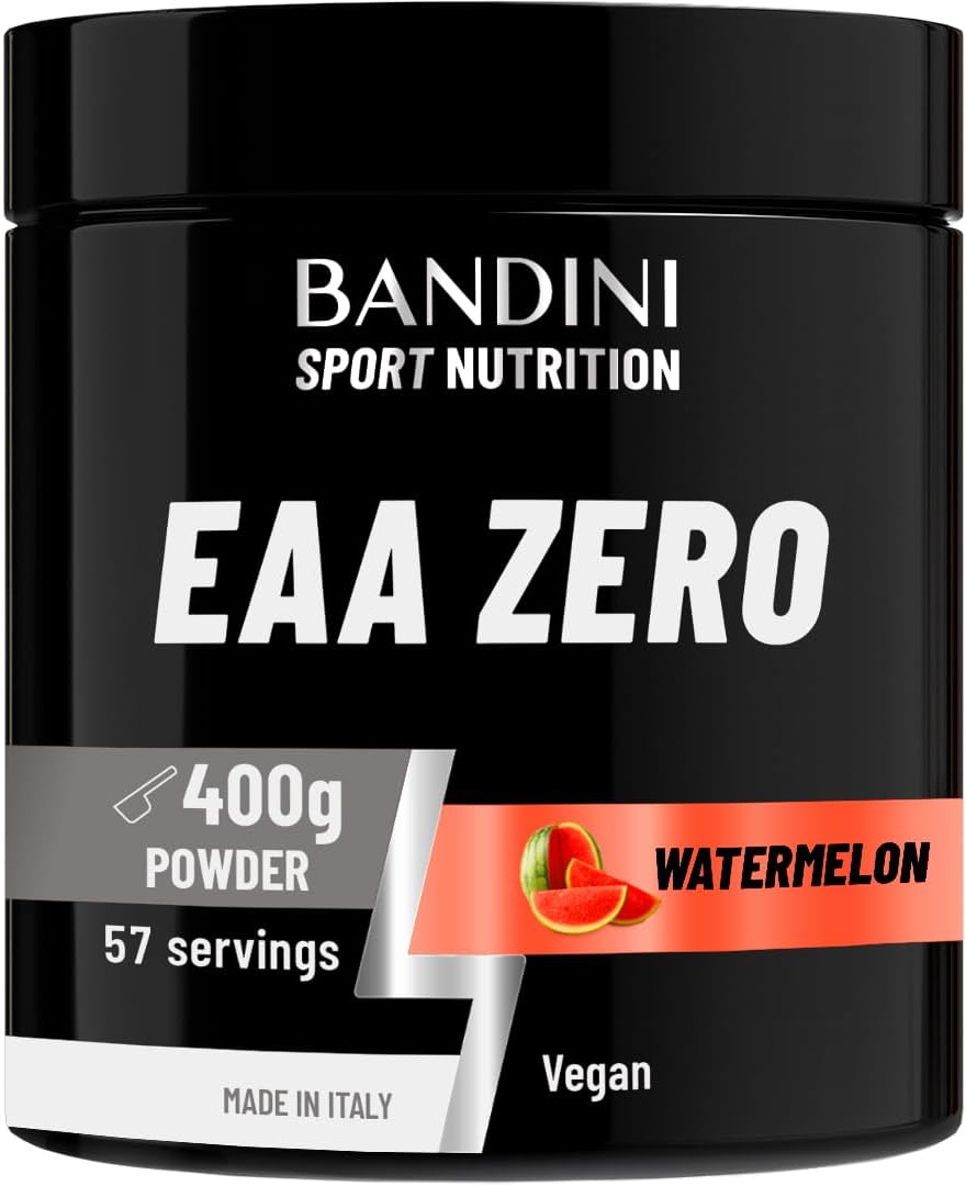 Detalle de BANDINI EAA-poeder 400 g, vegan, watermeloensmaak en BCAA 2:1:1