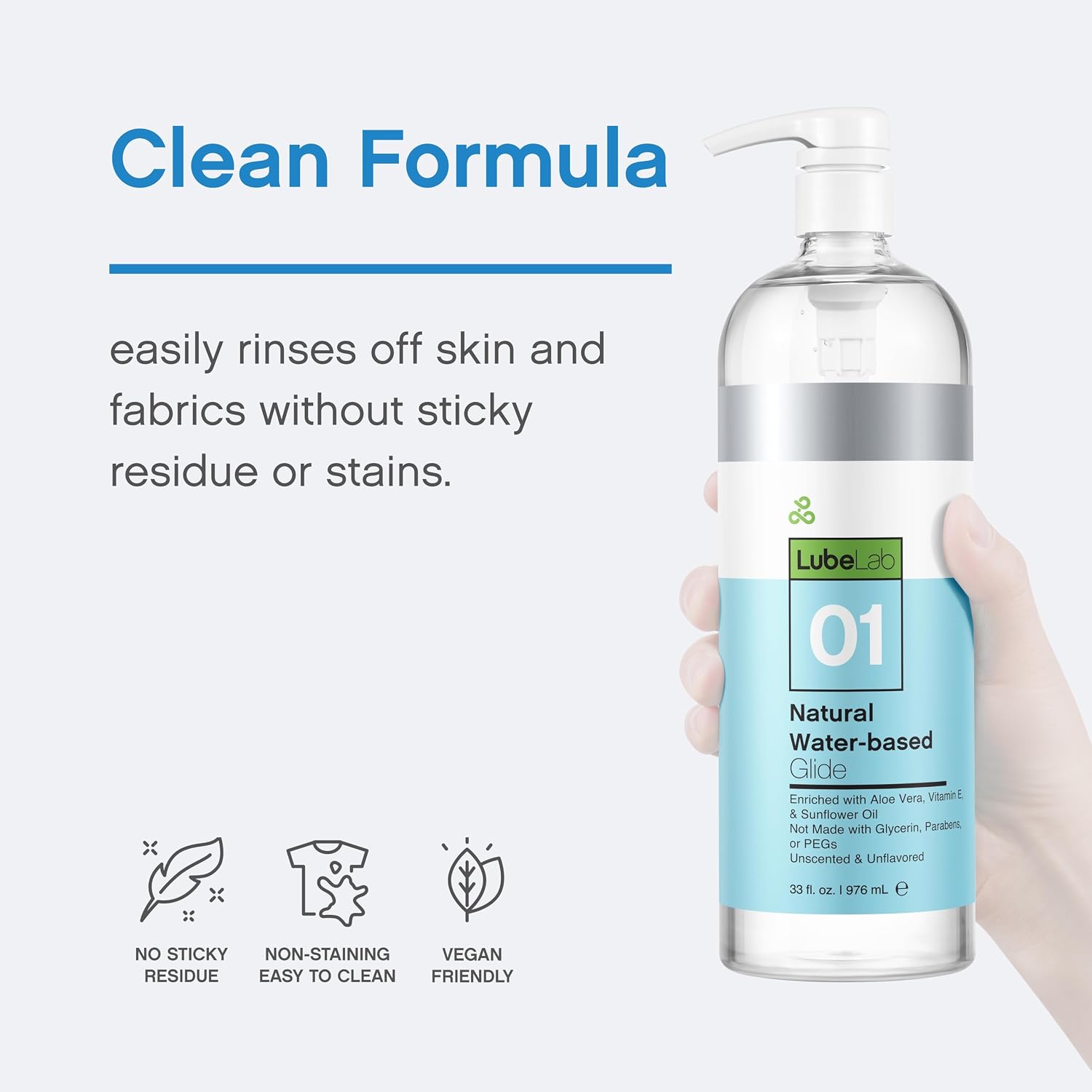 Thumbnail 3 de Lubelab Waterbased Lube 33 Fl Oz with Aloe & Vitamin E — Hypoallergenic, pH-balanced, Value Pack