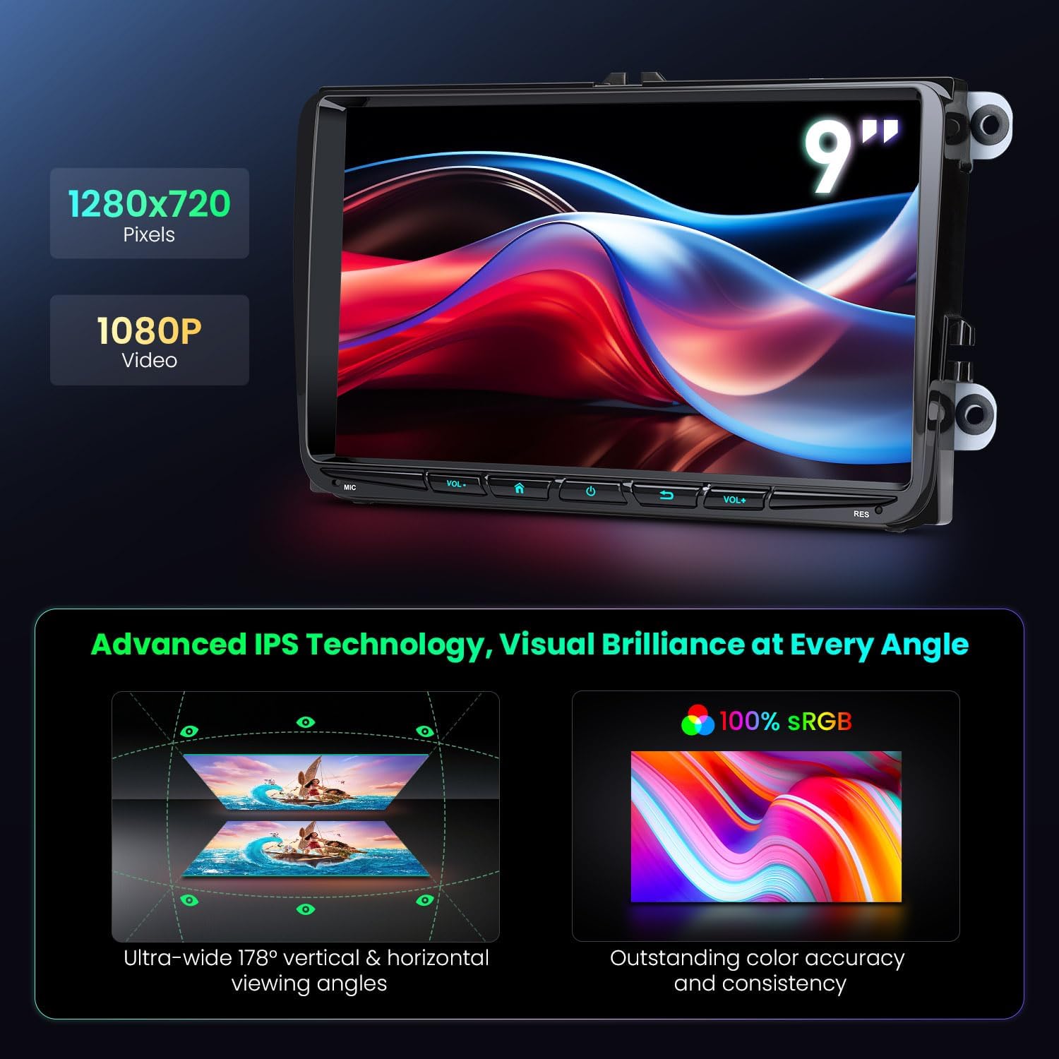 Thumbnail 6 de XTRONS 9-inch Android Car Stereo (4+64GB) with 4G, Wireless CarPlay/Android Auto, GPS Navigation, Bluetooth & IPS Screen