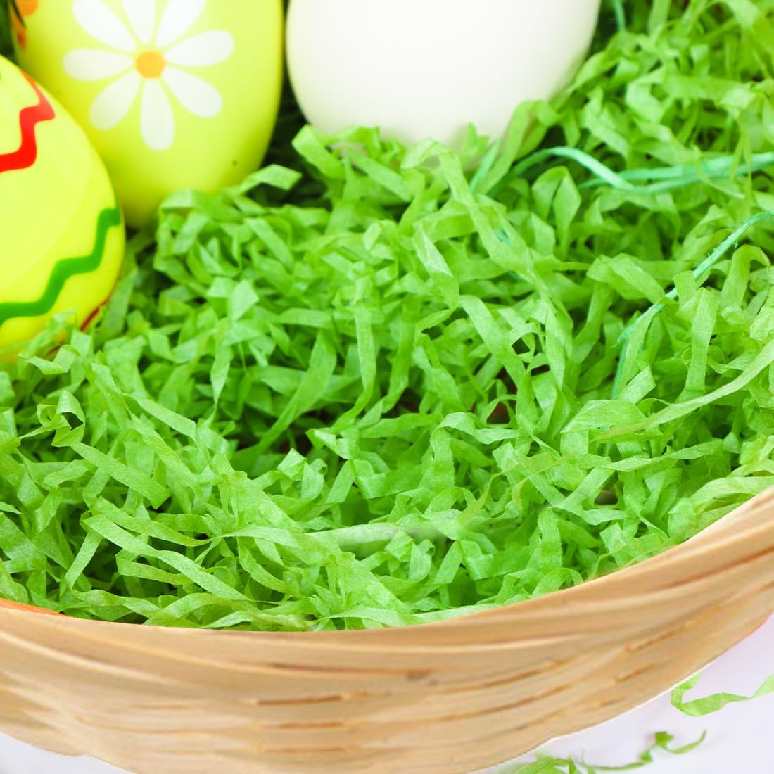 Thumbnail 3 de Bluelves 2er-Set Osterkörbchen aus Weide/Bambus mit ca. 100 g Ostergras Grün zum Befüllen