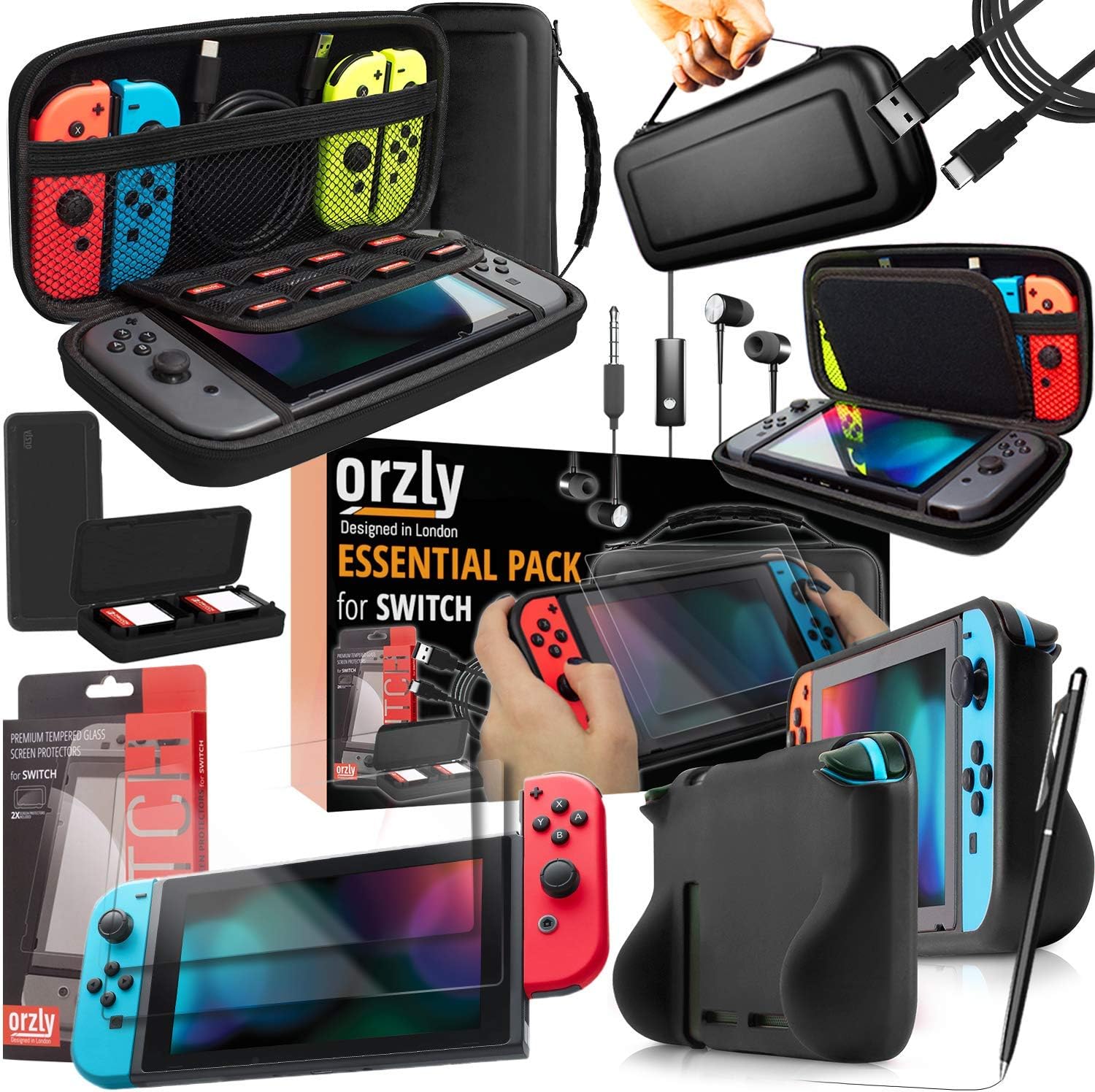 Orzly Accessori per Switch 2 custodia completa e pellicola