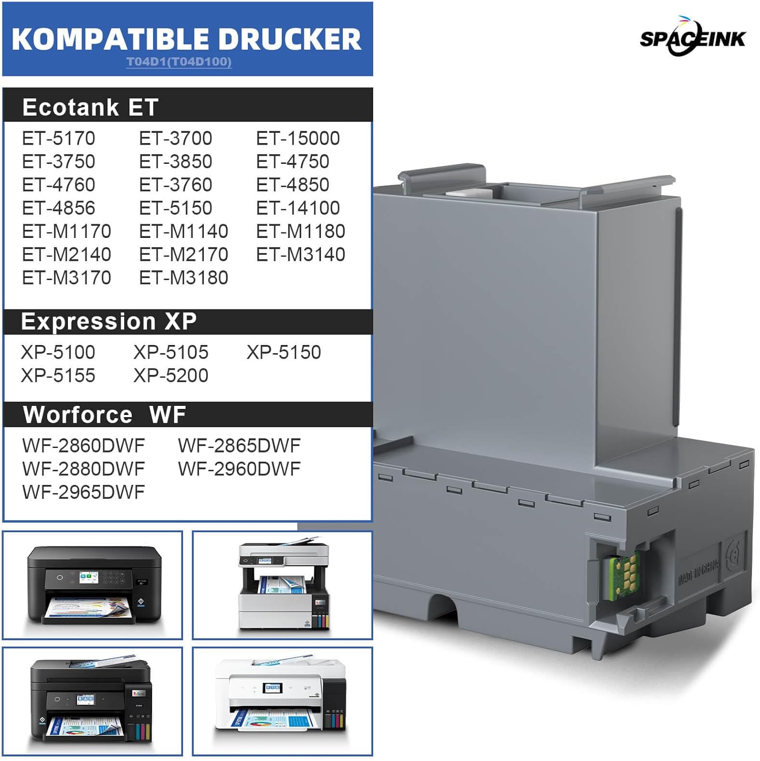Thumbnail 2 de SPACEINK T04D100 Wartungsbox für Epson