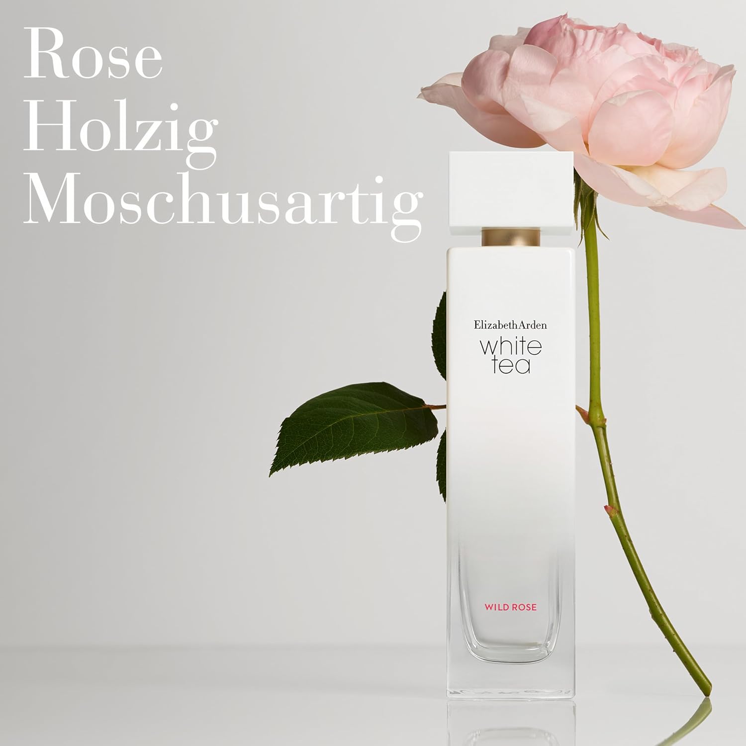 Detalle de Elizabeth Arden White Tea Wild Rose – Eau de Toilette, 50 ml, Damenparfum mit floraler Note und holzigen Akzenten