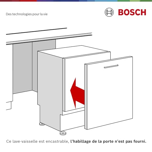 Thumbnail 3 de Bosch SPV4EMX17E Série 4 – Lave-vaisselle encastrable 45 cm, Silence Plus