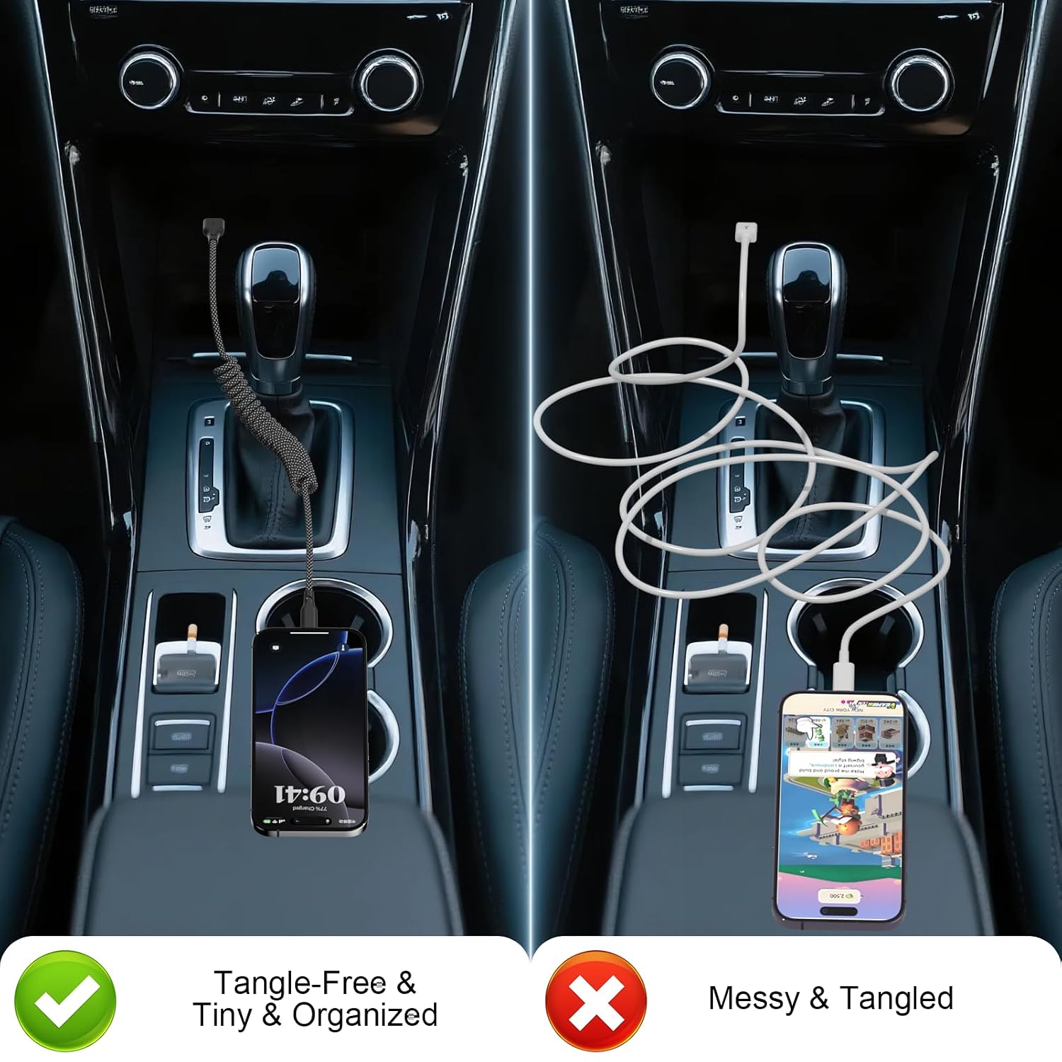 Thumbnail 2 de Eettvekd Coiled USB-C Car Charger 2-Pack